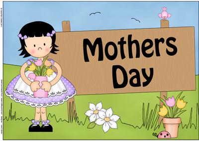 A4 Girlz Roz Mothers Day Card Topper