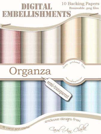 Semi-transparent 'organza' Digital Embellishments - Mens DIY Colours
