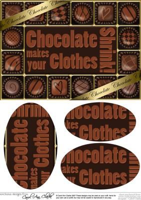 A5 Chocolate Greetings Oval Pyramage Topper