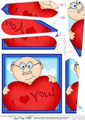Old Man Bert's Heart Fan Pyramage Topper