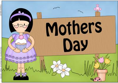 A4 Girlz Roz Mothers Day Card Topper