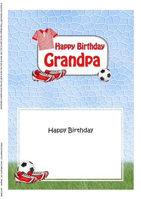 5x7 Birthday Grandpa Football Matching Insert