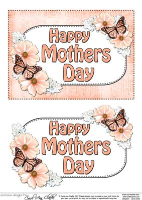 5x7 Mothers Day Flowers & Butterflies 3D Decoupage