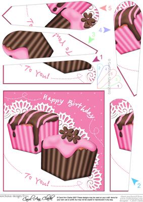 Fondant Fancies Birthday Cakes Fan Pyramage Topper