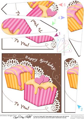Fondant Fancies Birthday Cakes Fan Pyramage Topper