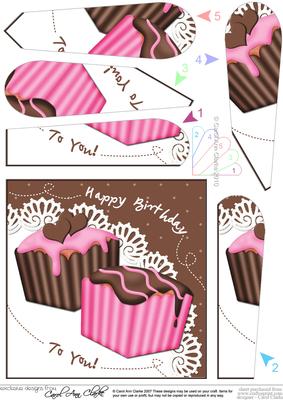 Fondant Fancies Birthday Cakes Fan Pyramage Topper