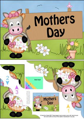5x7 Gigi Horse Mothers Day Scallop Corner