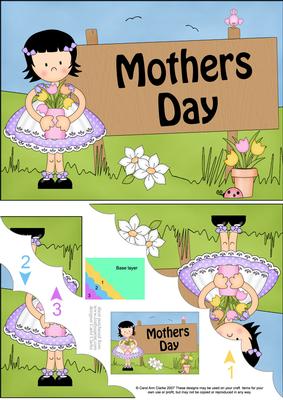 5x7 Girlz Roz Mothers Day Scallop Corner