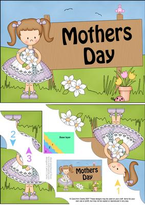 5x7 Girlz Liz Mothers Day Scallop Corner