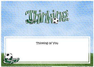 Thinking of You Football Large Dl Matching Insert