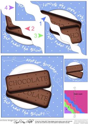 Bourbon Birthday Biscuit Wavy Corner Side Stacker Topper