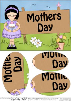 A5 Girlz Roz Mothers Day Oval Pyramage Topper
