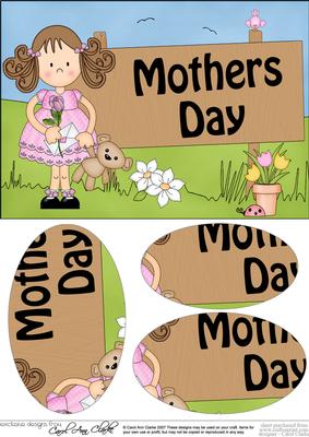 A5 Girlz Zoe Mothers Day Oval Pyramage Topper