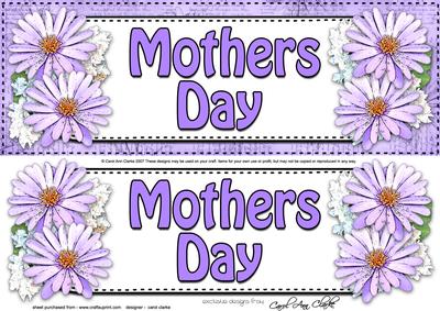 Large Dl Mothers Day Daisies Floral 3D Decoupage