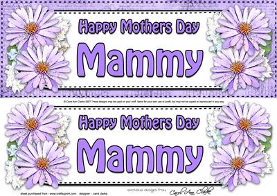 Large Dl Mothers Day Mammy Daisies Floral 3D Decoupage