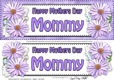 Large Dl Mothers Day Mommy Daisies Floral 3D Decoupage
