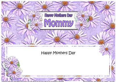 Mothers Day Mommy Daisies Floral Large Dl Matching Insert