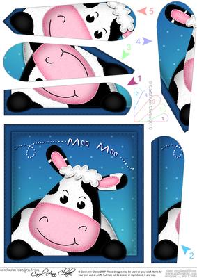 Milly Moo Cow Fan Pyramage Topper