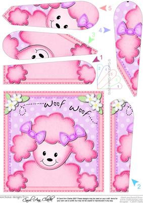Bon Bon Poodle Dog Fan Pyramage Topper
