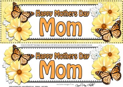 Large Dl Mothers Day Mom Floral Butterflies 3D Decoupage