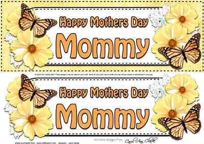 Large Dl Mothers Day Mommy Floral Butterflies 3D Decoupage