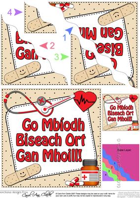 Irish Get Well Medical Wavy Corner Stacker