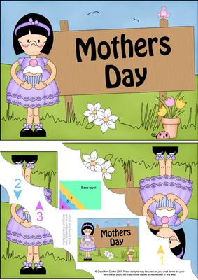5x7 Girlz Roz Mothers Day Scallop Corner