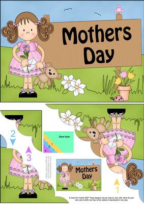 5x7 Girlz Zoe Mothers Day Scallop Corner