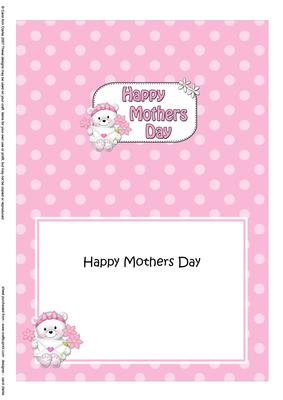 5x7 Teddy Tess Mothers Day Dots Matching Insert