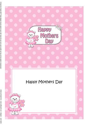5x7 Teddy Tess Mothers Day Dots Matching Insert