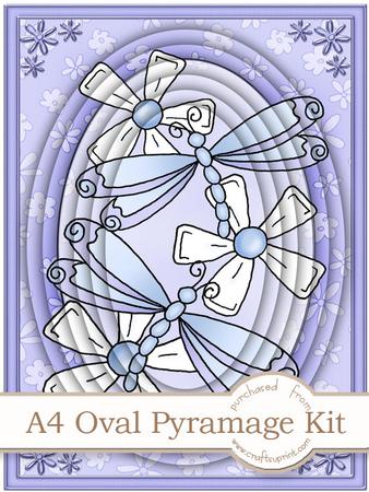 A4 Dreamy Dragonflies in Blue Pyramage Kit