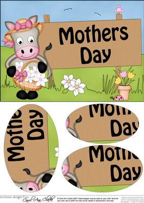A5 Gigi Horse Mothers Day Oval Pyramage Topper