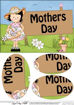 A5 Girlz Roz Mothers Day Oval Pyramage Topper