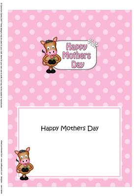 5x7 Gigi Horse Mothers Day Dots Matching Insert