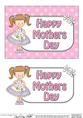 5x7 Girlz Liz Mothers Day Dots 3D Step by Step Decoupage