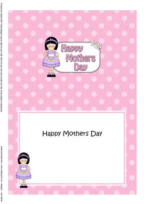 5x7 Girlz Roz Mothers Day Dots Matching Insert