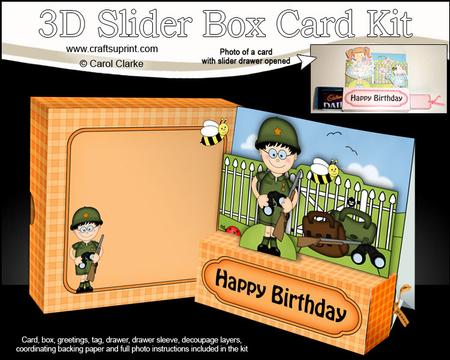 3D Boyz General Gazza Slider Box Card Kit