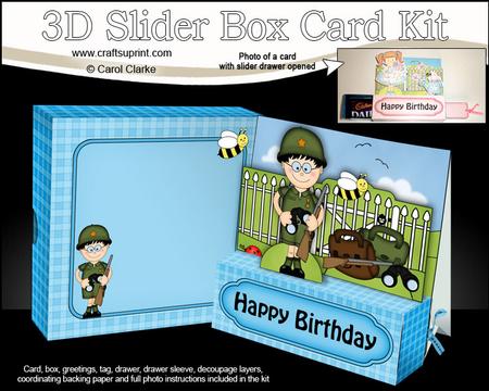 3D Boyz General Gazza Slider Box Card Kit