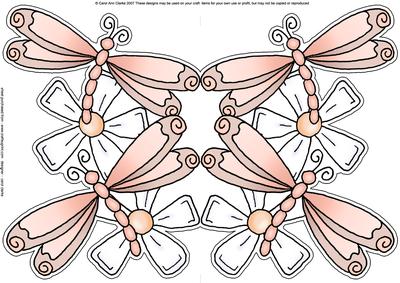 Dragonflies Shaped Card