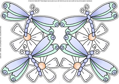Dragonflies Shaped Card