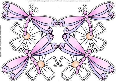 Dragonflies Shaped Card