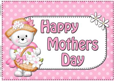 A4 Teddy Tess Mothers Day Card Topper