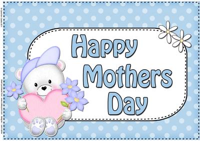 A4 Teddy Ed Mothers Day Card Topper