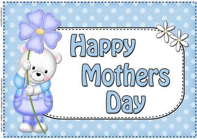 A4 Teddy Ed Mothers Day Card Topper