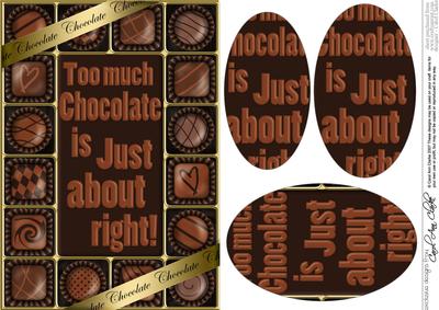 A5 Chocolate Greetings Oval Pyramage Topper