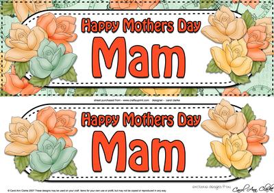 Large Dl Mothers Day Mam Roses Card & 3D Decoupage