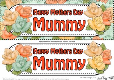 Large Dl Mothers Day Mummy Roses Card & 3D Decoupage