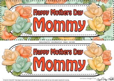 Large Dl Mothers Day Mommy Roses Card & 3D Decoupage