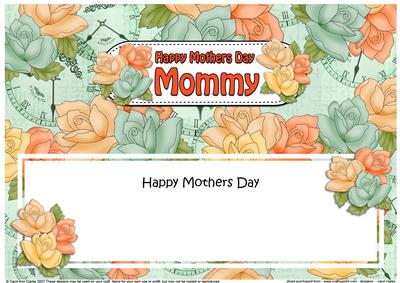 Mothers Day Mommy Roses Matching Large Dl Insert