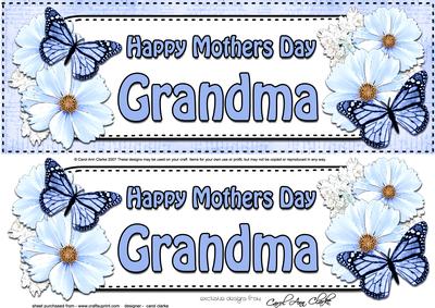 Large Dl Mothers Day Grandma Floral Butterflies 3D Decoupage